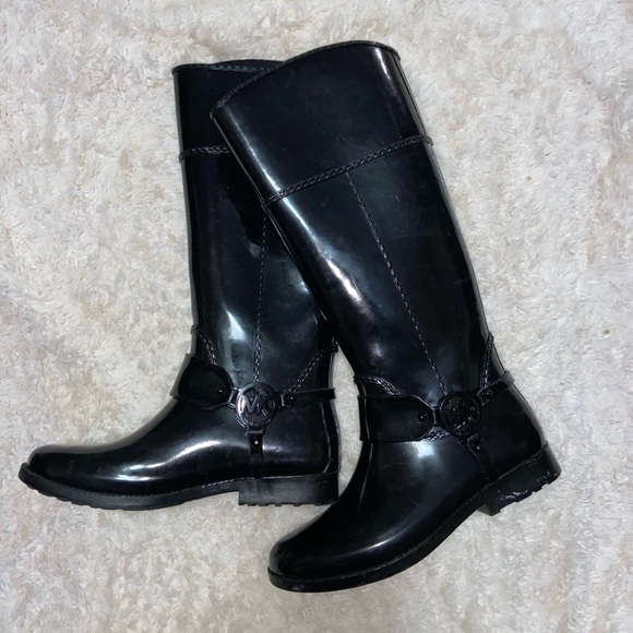Michael Kors talk black rain boot - Picture 1 of 4